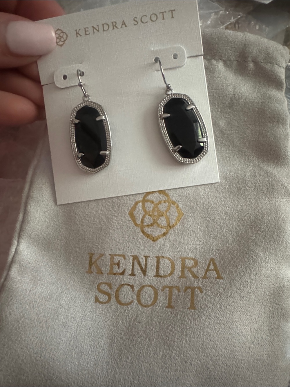 Kendra Scott Black and Silver Earrings NEW $79